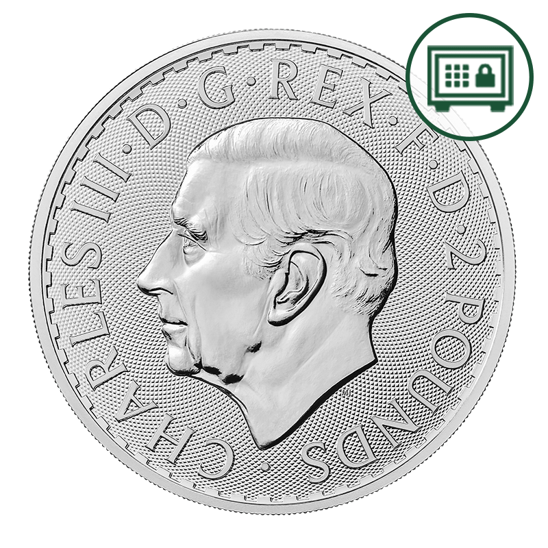 Image pour Pièce d’argent Britannia de 1 oz à l’effigie du roi Charles (2023) - Stockage sécurisé à partir de Métaux précieux TD